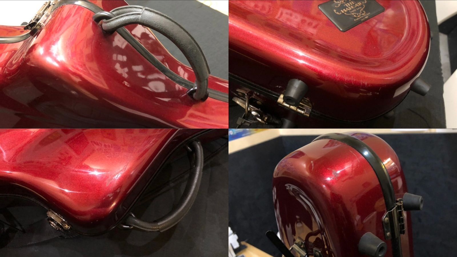 テナーサックス　ハードケース 赤　marcato 送料込み】マルカート テナーサックス用ハードケース ワインレッド