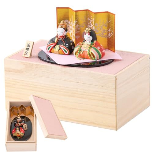 Smileまーけっと) 雛人形 コンパクト 親王飾り 錦彩華みやび雛 桐箱