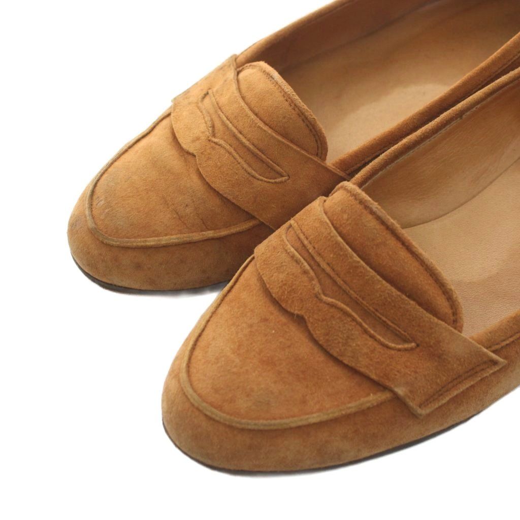 ラルフローレン RALPH LAUREN ローファー モカシン スエード 24.0cm 茶
