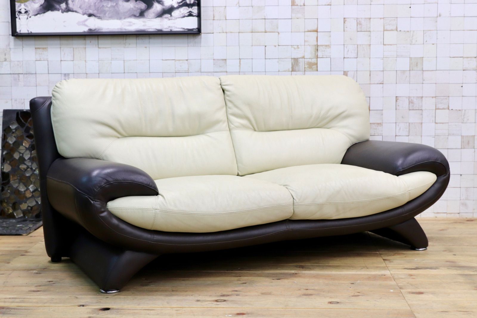 ニコレッティ　ラブソファ GMIK784○2人掛けソファ ラブソファ 本革 レザー イタリアモダン