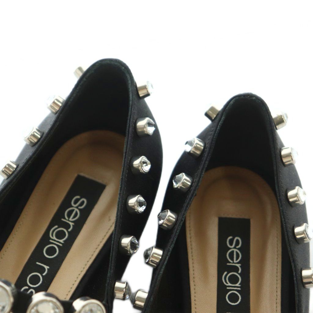 セルジオロッシ Sergio rossi SR1 パンプス ポインテッドトゥ ビジュー