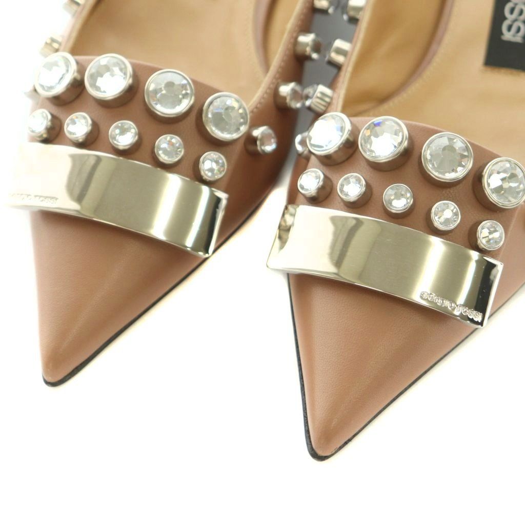 セルジオロッシ Sergio rossi SR1 パンプス ポインテッドトゥ ビジュー