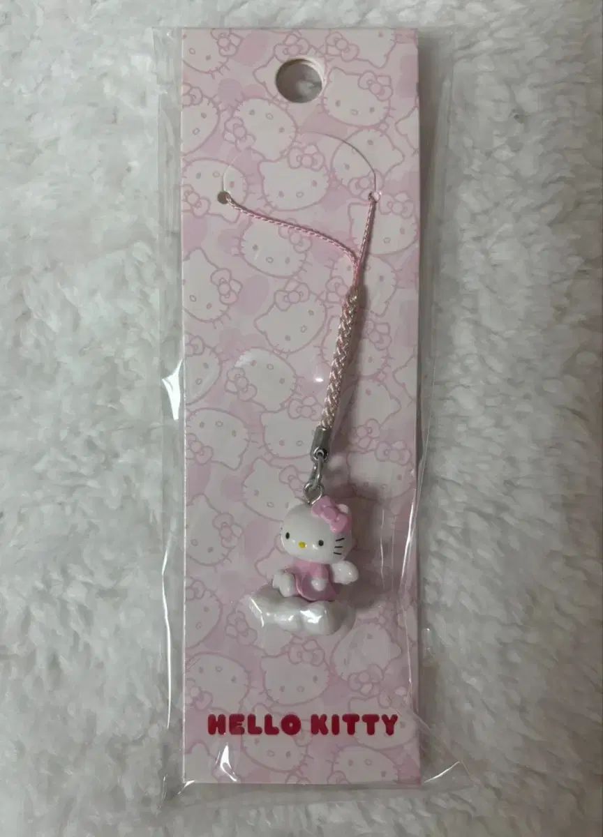 ハローキティ 50周年 ストラップ (雲に乗ったキティー ストラップ 50