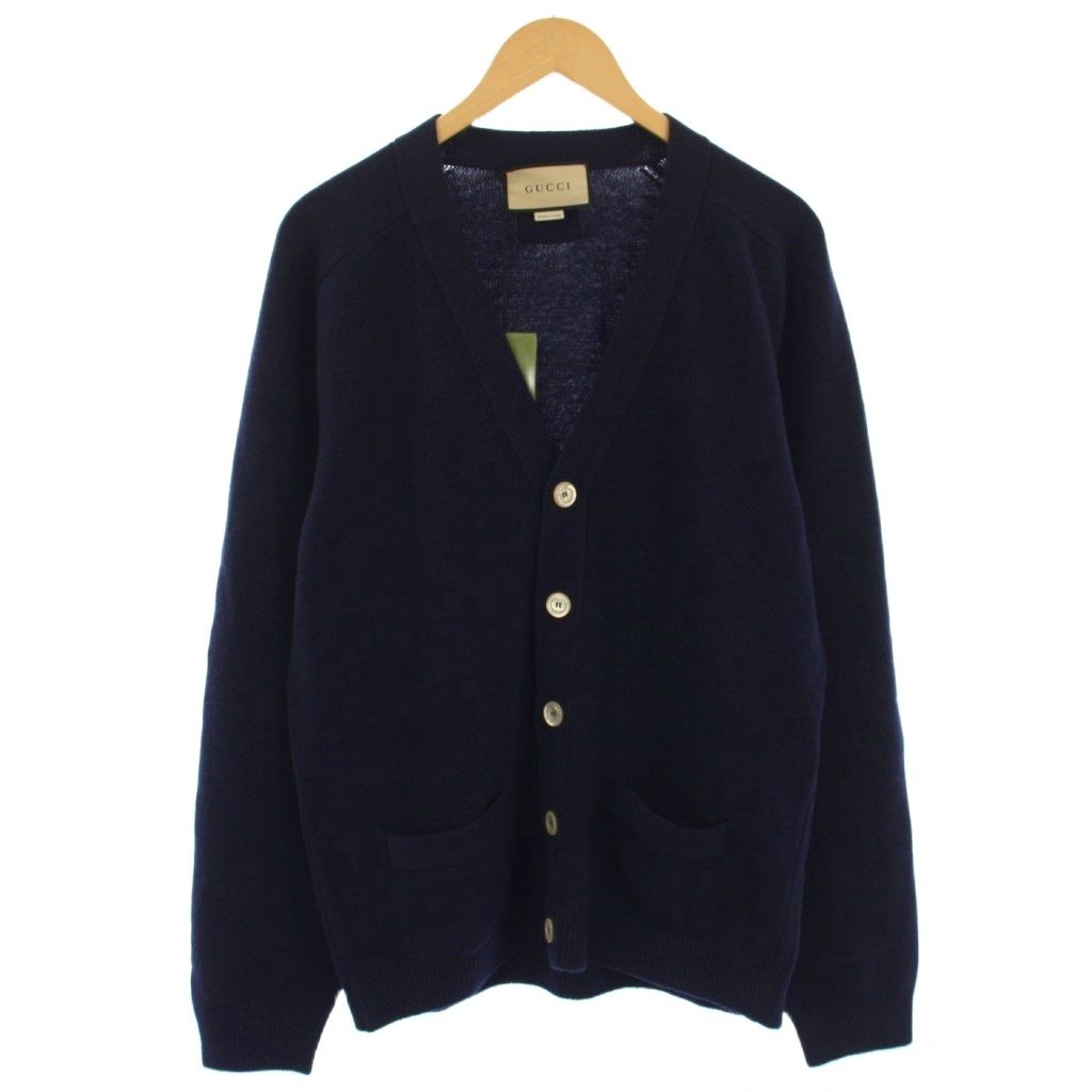 グッチ GUCCI タグ付き ニットカーディガン 長袖 XL ネイビー 694788