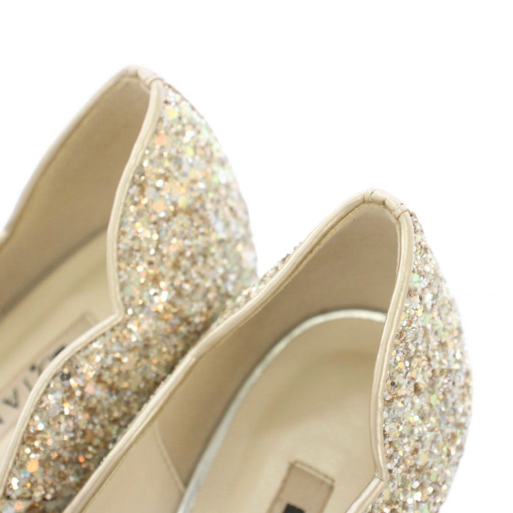 ダイアナ DIANA パンプス ポインテッドトゥ ハイヒール グリッター
