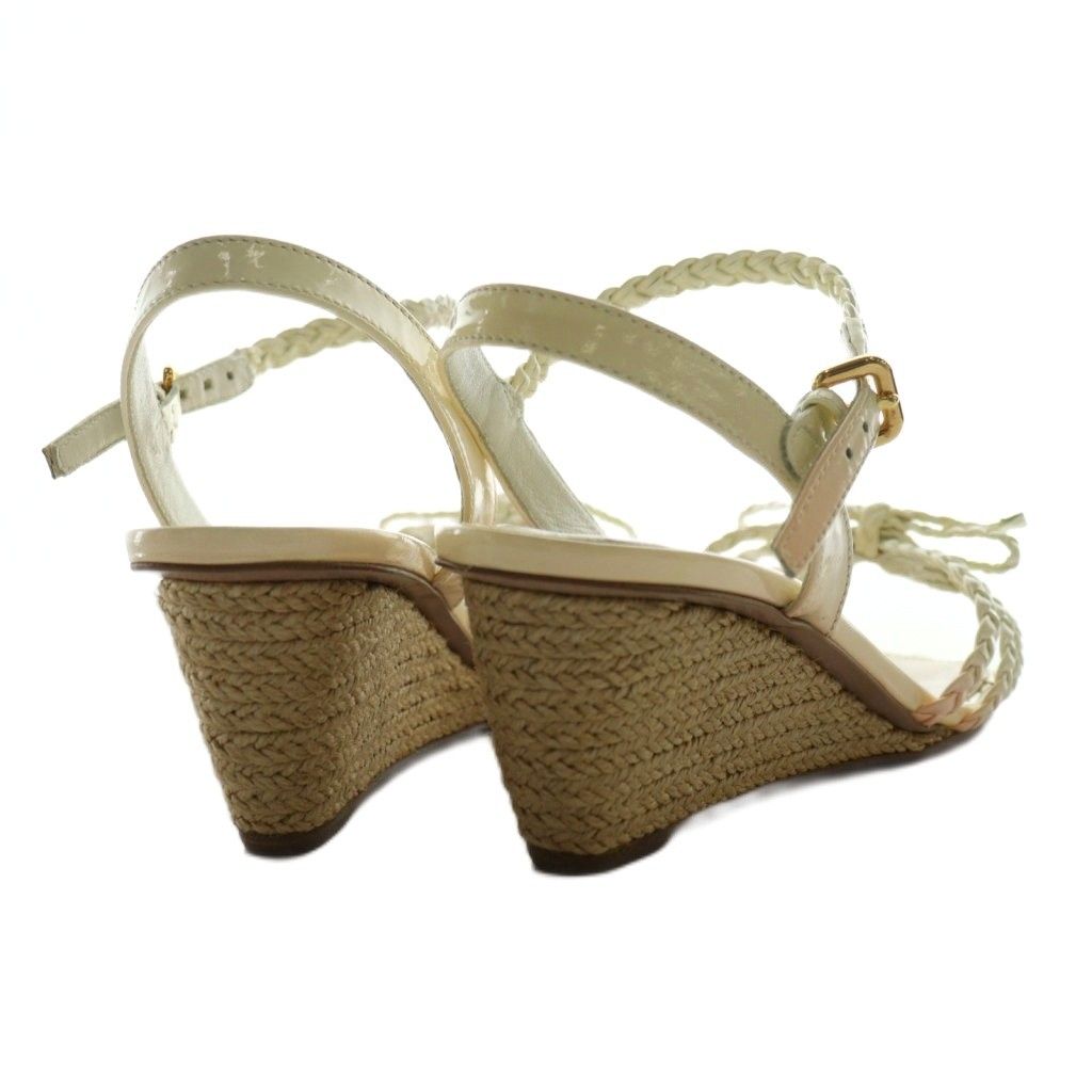 プラダ PRADA サンダル ウェッジソール 37 エクリュ /SS □OS - メルカリ