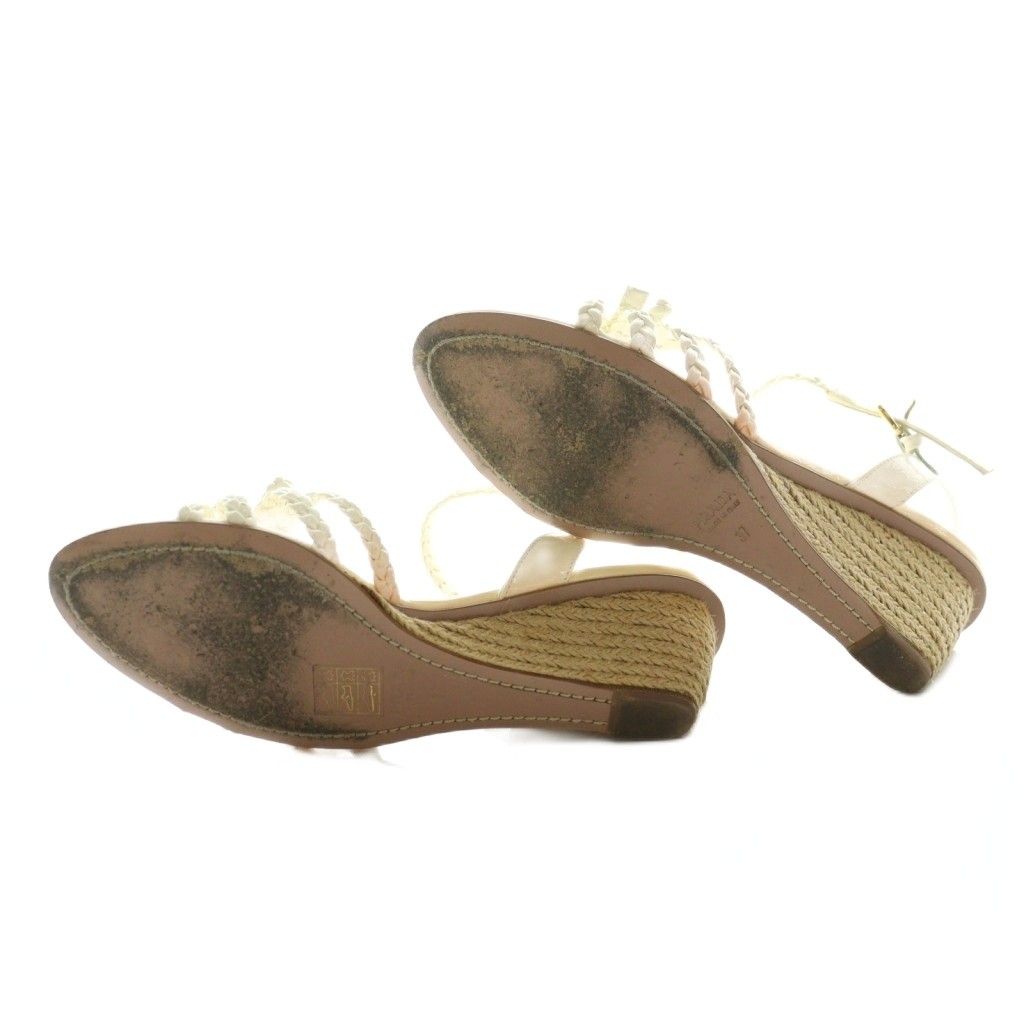 プラダ PRADA サンダル ウェッジソール 37 エクリュ /SS □OS - メルカリ