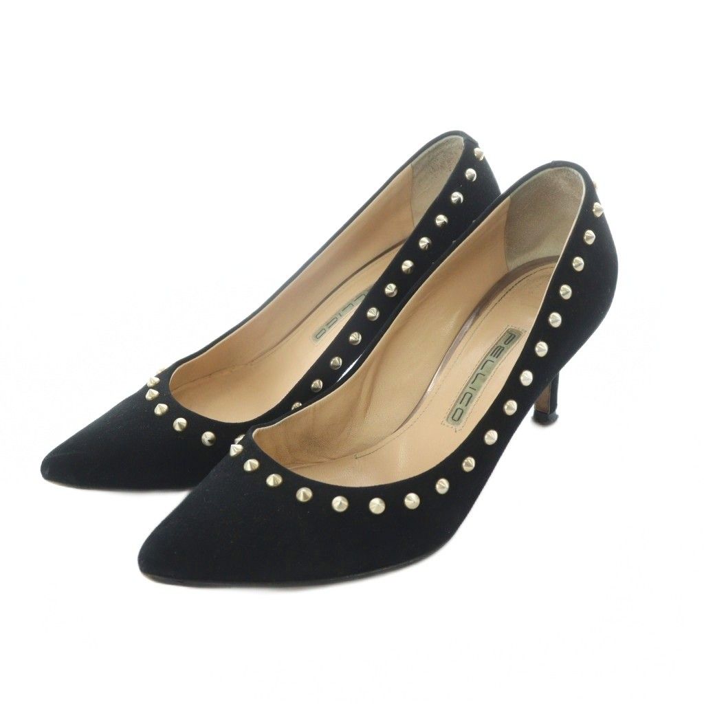 ✨新品 ペリーコ アンドレア バンプス レザー ポインテッドトゥ 結婚式38 ペリーコ PELLICO ANDREA 35 パンプス スタッズ ポインテッドトゥ 38