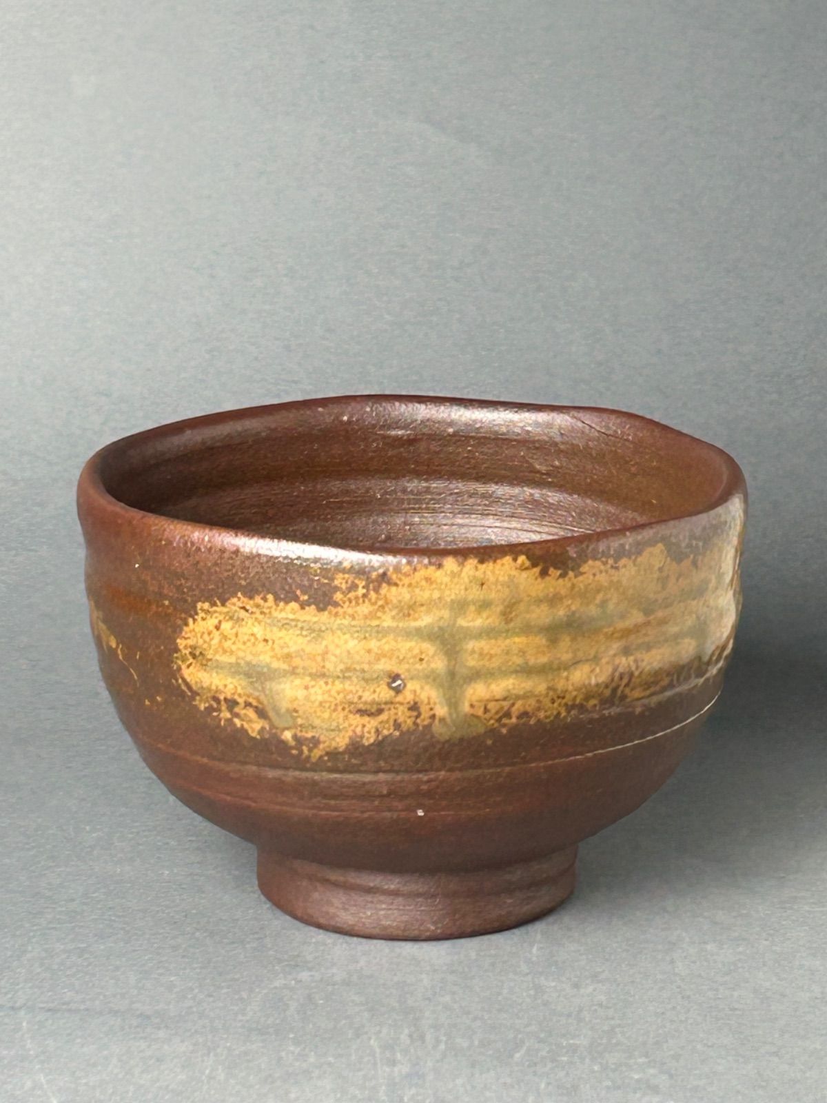 幽玄】金重陶陽作 分銅印 伊部焼 潮香庵陶秀 織箱 共箱 茶盆 茶道具