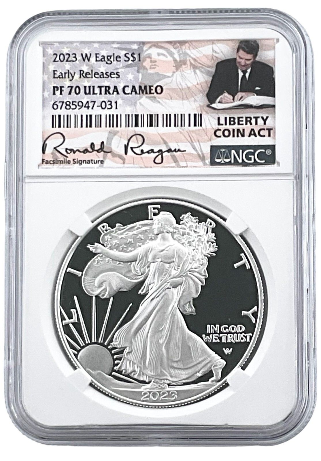 2023 W シルバー イーグル プルーフ NGC PF70 UC - ER ホワイト