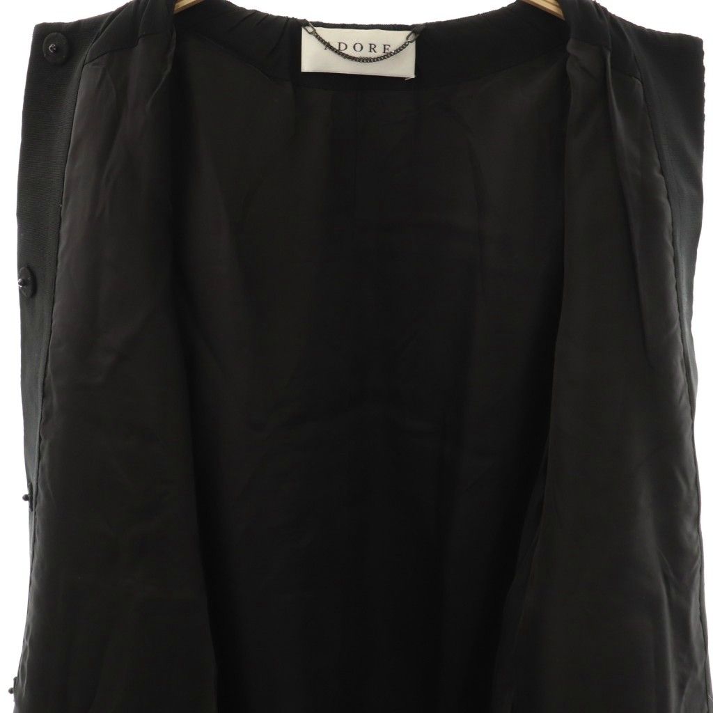 アドーア ADORE ノーカラー コート アウター ウール ミンクファー 385  