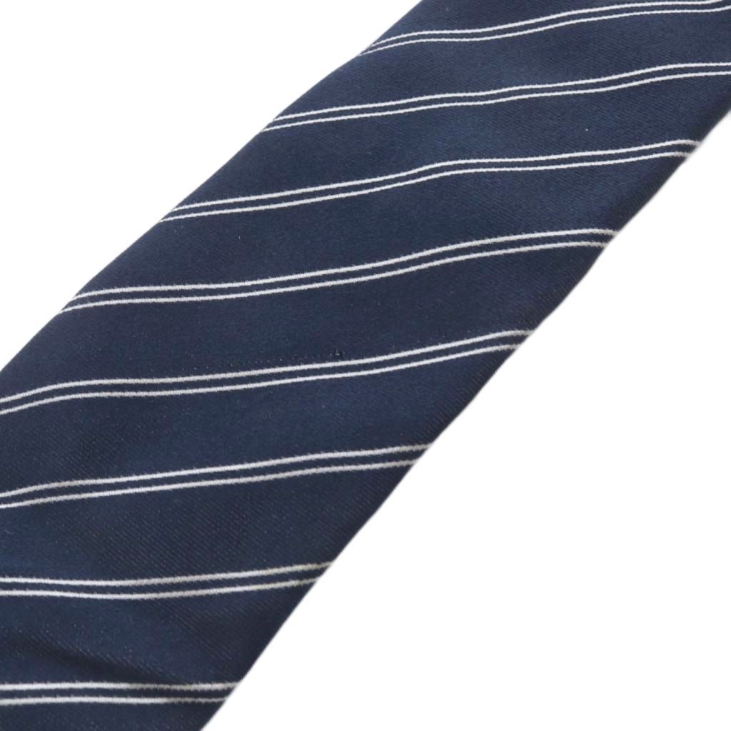 フランコバッシ FRANCO BASSI ネクタイ レジメンタル シルク ネイビー