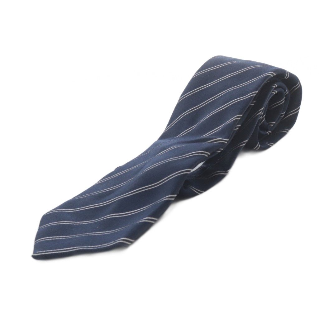 フランコバッシ FRANCO BASSI ネクタイ レジメンタル シルク ネイビー