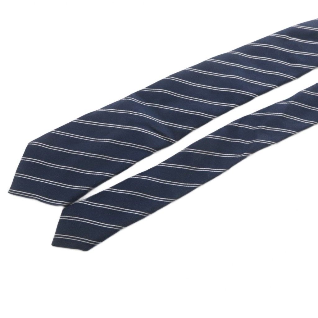 フランコバッシ FRANCO BASSI ネクタイ レジメンタル シルク ネイビー