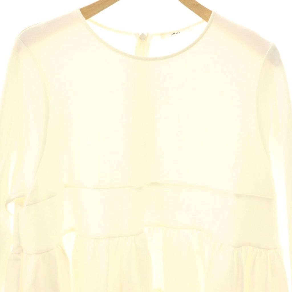 ヨリ yori ぬくぬくヘムフリルブラウス 長袖 プルオーバー チュニック