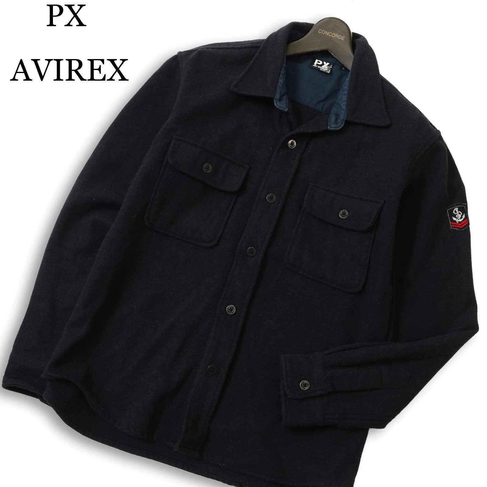 PX AVIREX アヴィレックス 秋冬☆ メルトン ウール☆ 長袖 マリン 