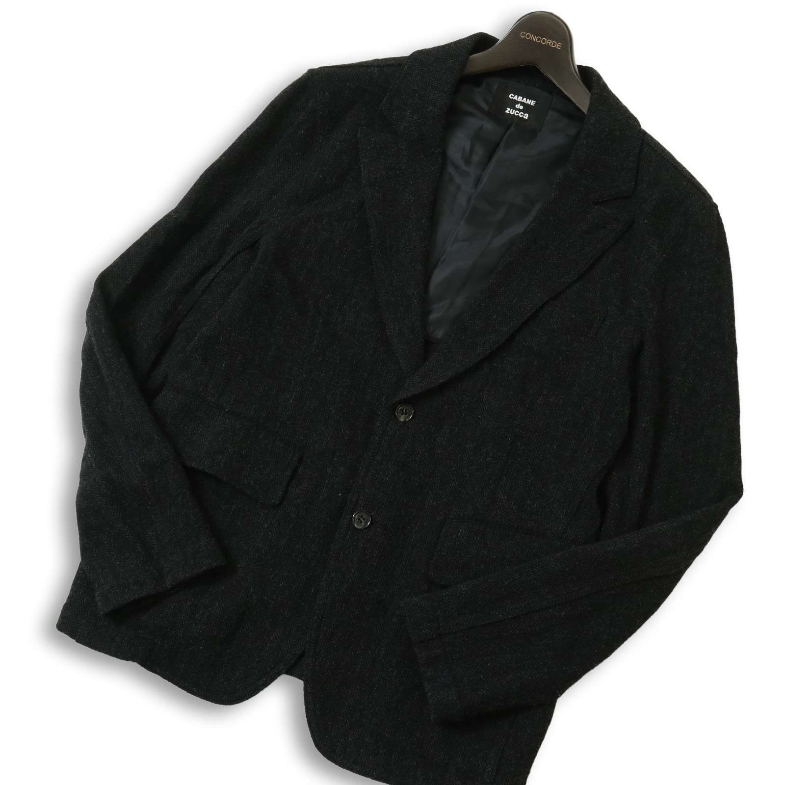 CABANE de ZUCCa ズッカ ウールブルゾン ヘリンボーン柄 ジャケット 