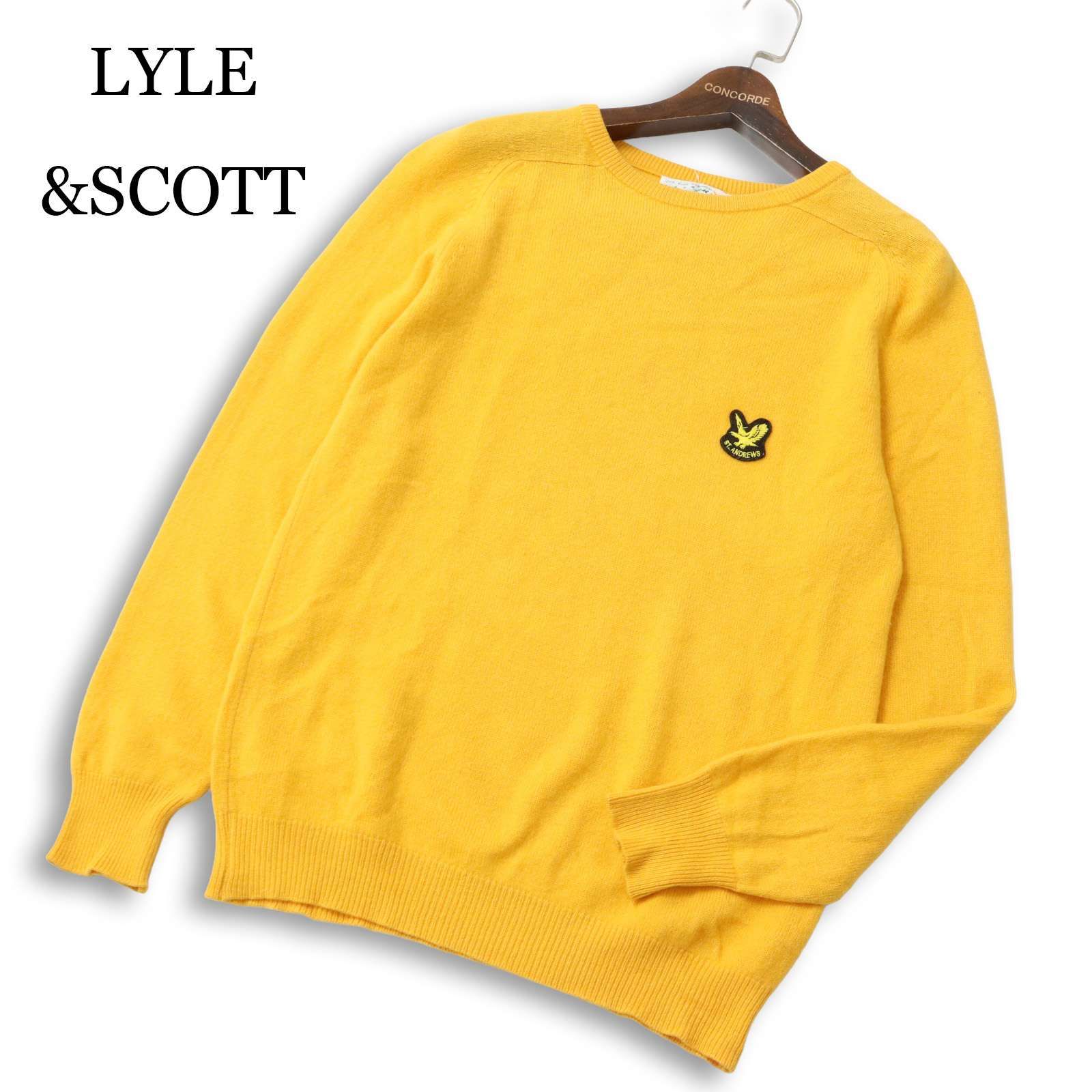 希少✨️Lyle & Scott ライルアンドスコット カシミヤニット 42英国製 スコットランド製☆ LYLE&SCOTT ライル＆スコット 秋冬 高級 カシミヤ