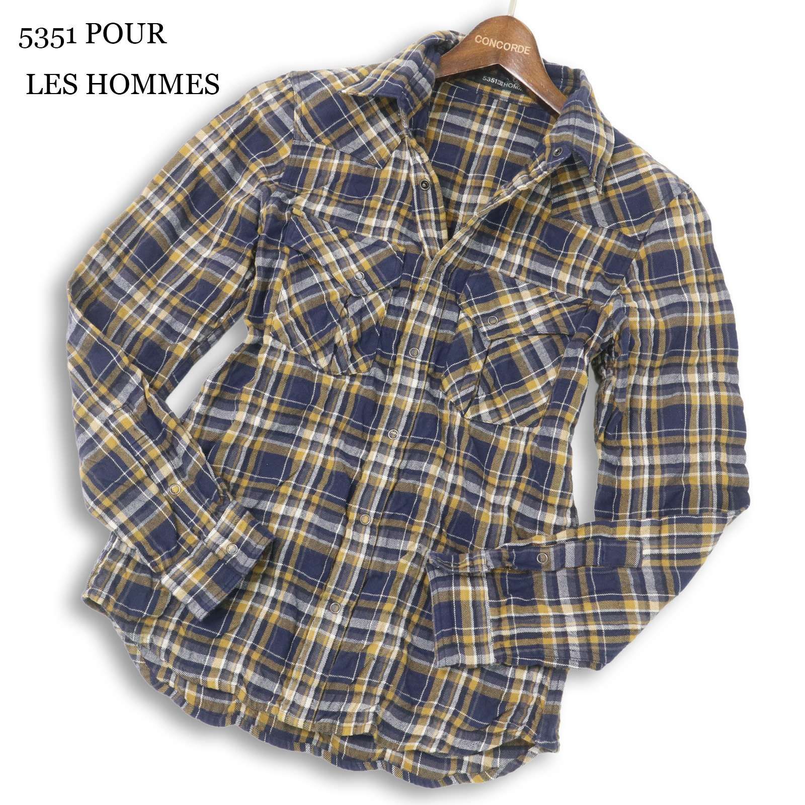 5351 POUR LES HOMMES 5351プールオム 秋冬 ウール混☆ シワ加工 長袖 