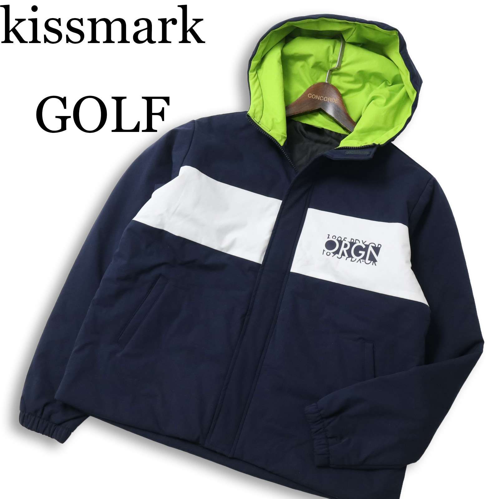 kissmark golf キスマーク ゴルフ 2WAY 中綿 ジャケット M kissmark GOLF キスマーク ゴルフ 秋冬☆ 中綿 フーディー ジャケット