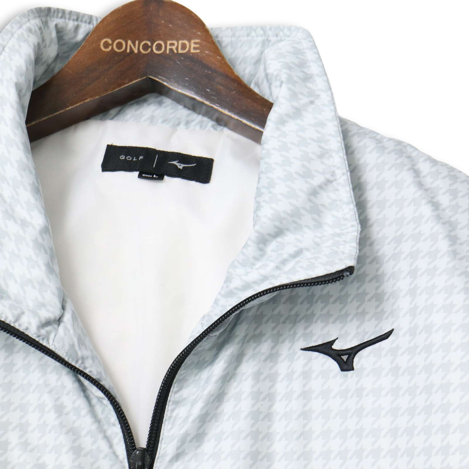 MIZUNO GOLF ミズノ ゴルフ セットアップ プレスサーモ 千鳥柄 M Mizuno GOLF ミズノ ゴルフ 秋冬 ブレスサーモ☆ 千鳥柄 中綿 ウィンド