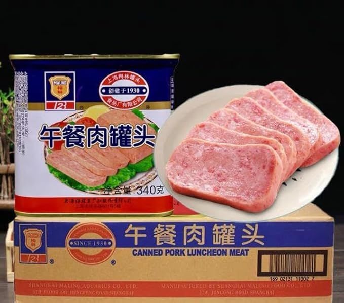 梅林午餐肉 340g ランチョンミート 味付け豚肉 - メルカリ