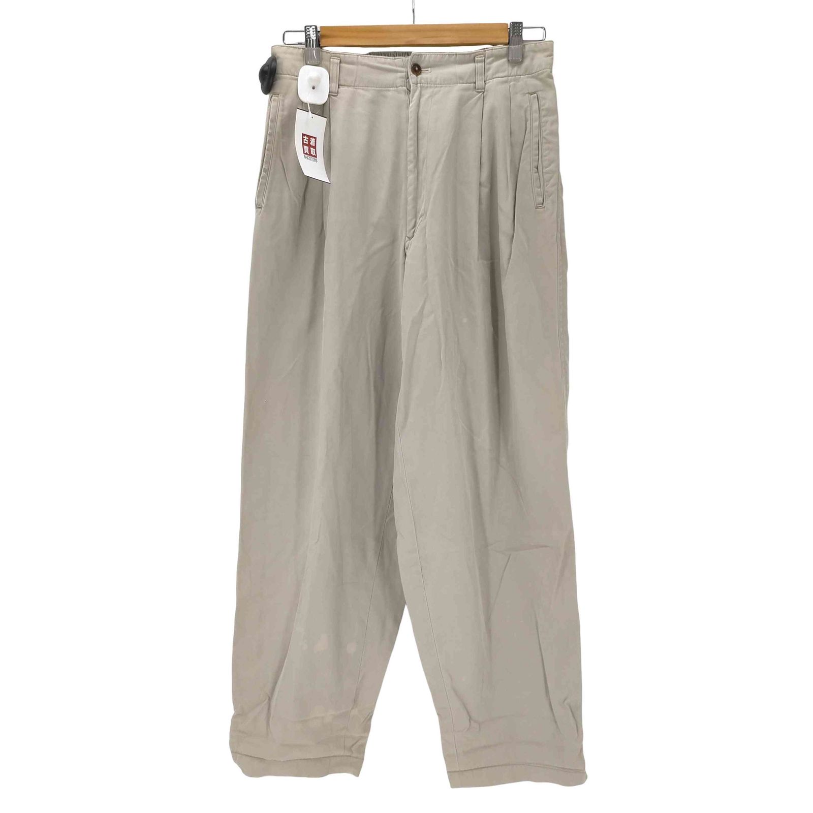 イッセイミヤケ ISSEY MIYAKE 90-00S 黒タグ 2タック コットン ツイル