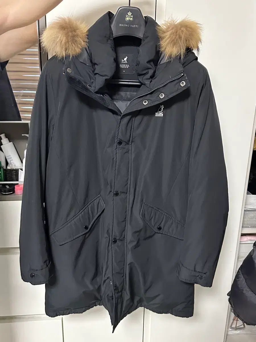 メンズ (A級) kangol ブラック ダウン アウター XL サイズ