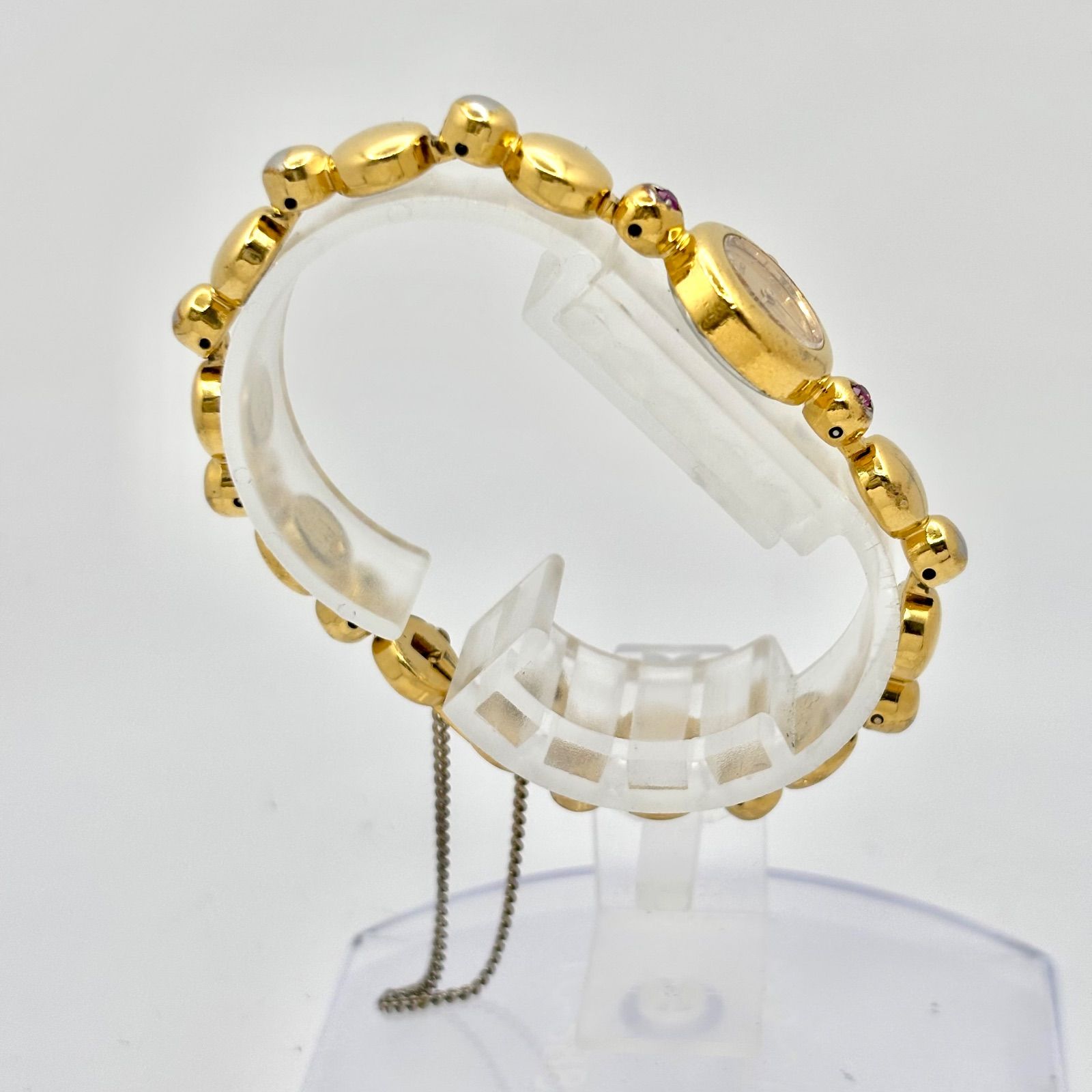 新品電池】SEIKO セイコー 2Pカラーストーン ゴールド レディース