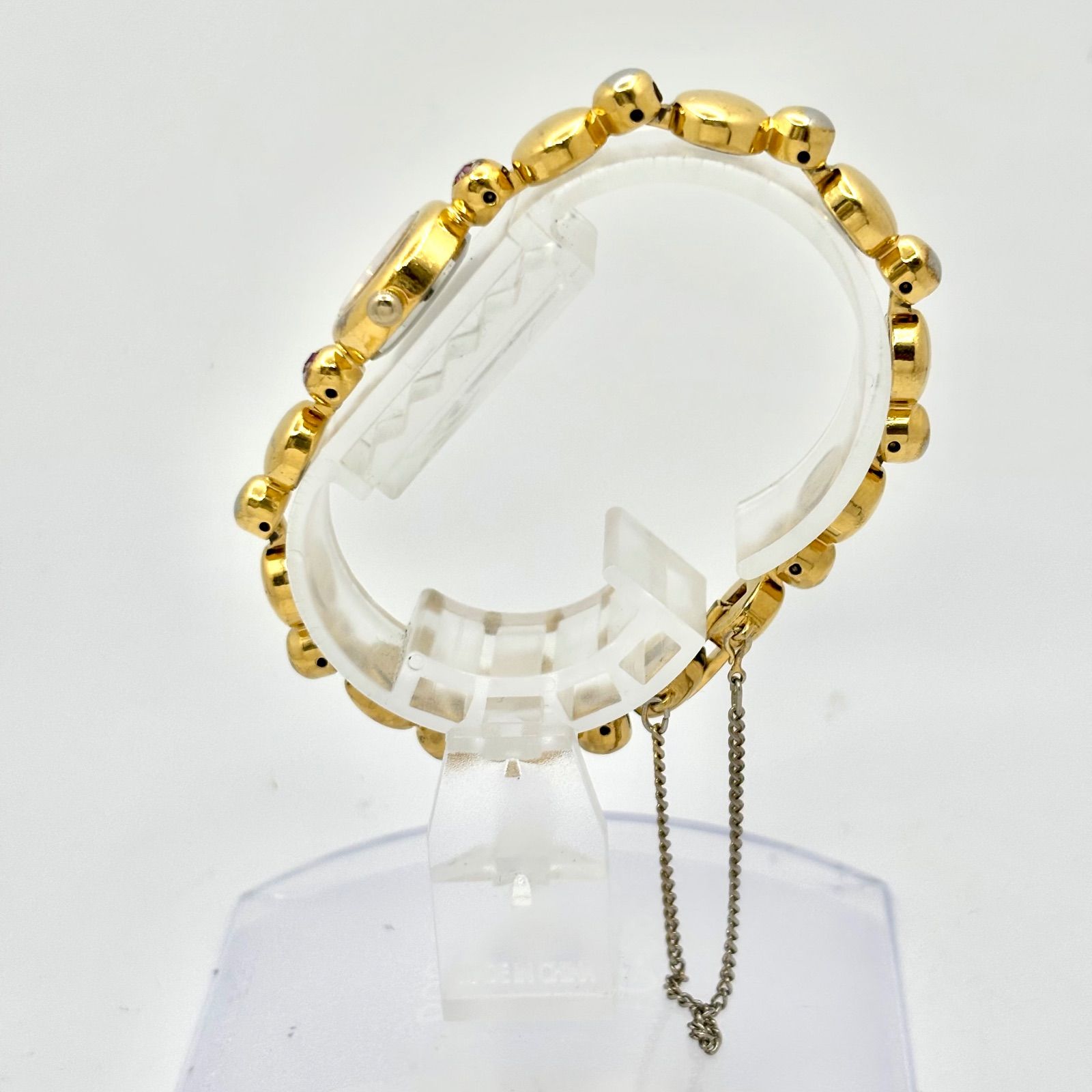 新品電池】SEIKO セイコー 2Pカラーストーン ゴールド レディース