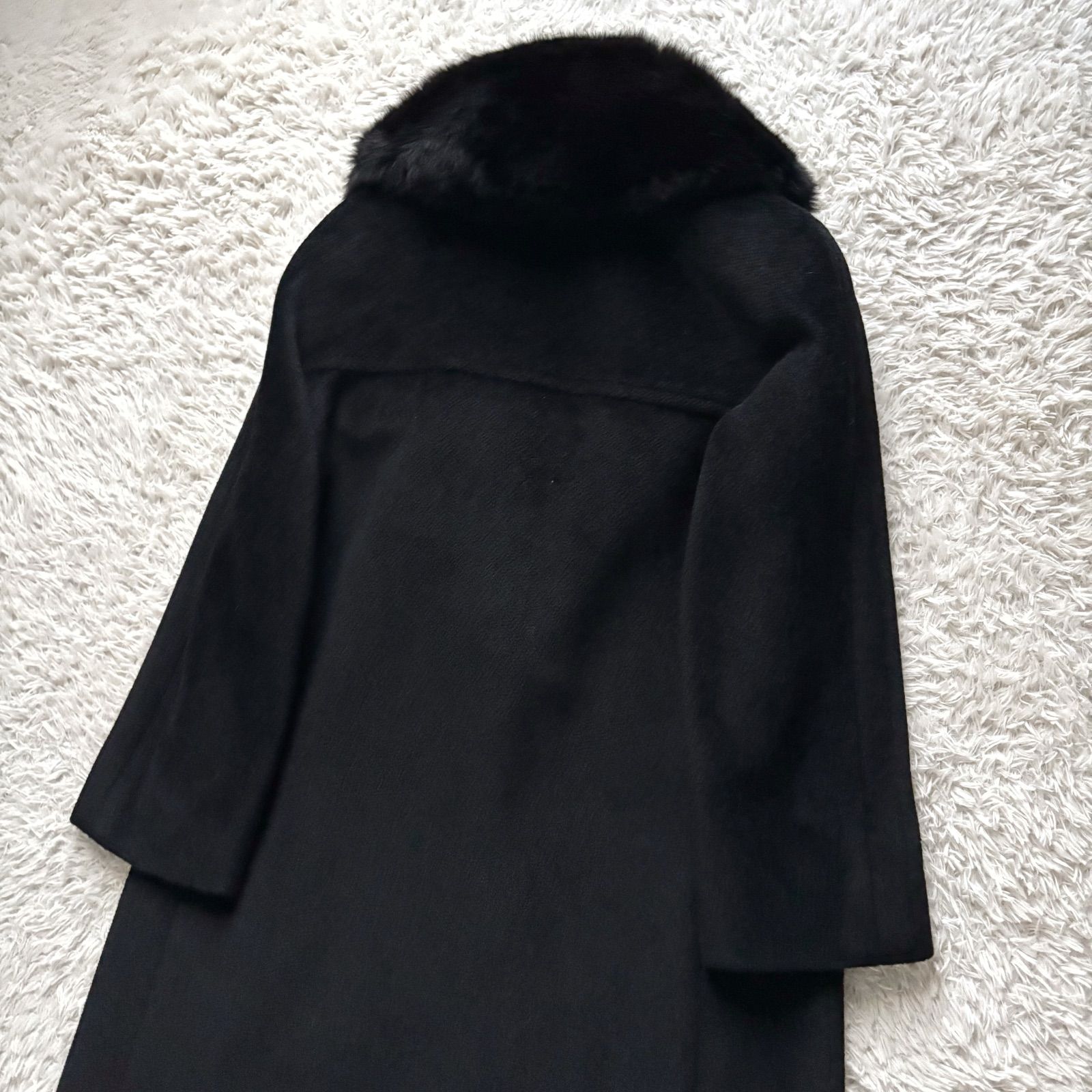 美品 jun ashida ジュンアシダ ロングコート 高級 フォックスファー 