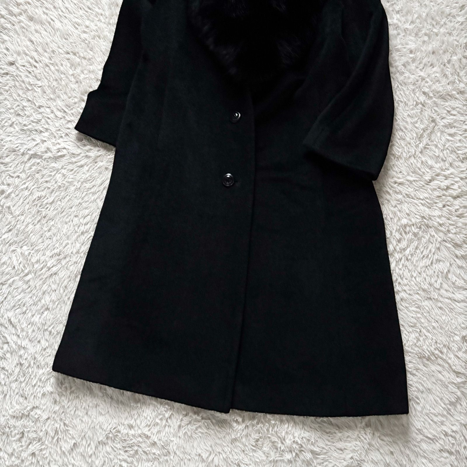 美品 jun ashida ジュンアシダ ロングコート 高級 フォックスファー