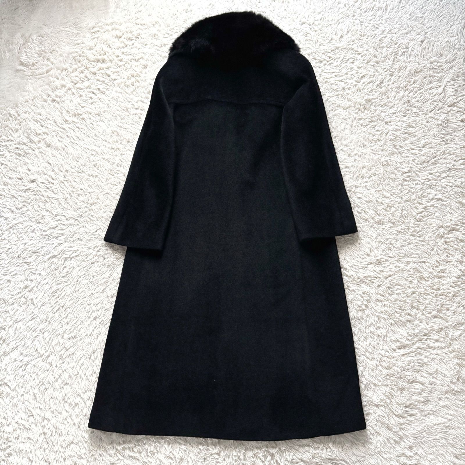 美品 jun ashida ジュンアシダ ロングコート 高級 フォックスファー 