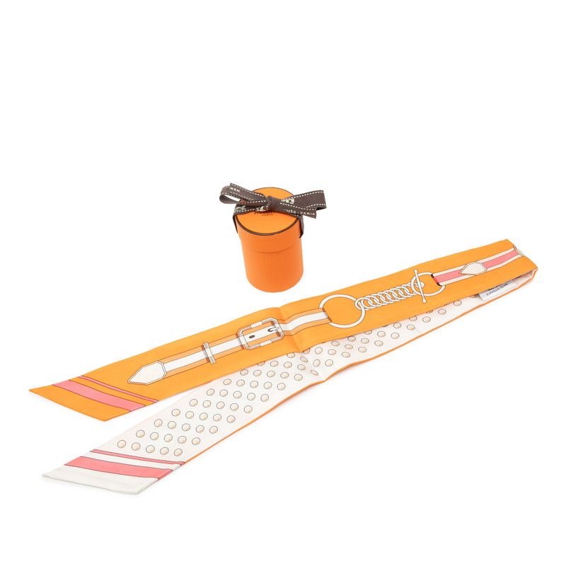 エルメス ツイリー Grand Tralala グラン トゥラララ オレンジ シルク