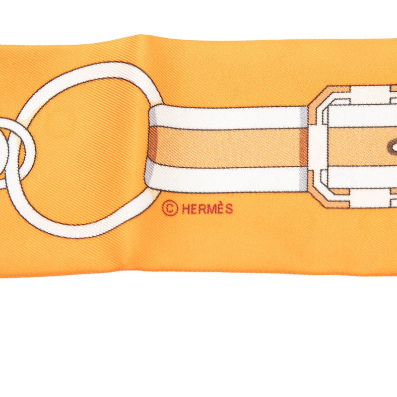 エルメス ツイリー Grand Tralala グラン トゥラララ オレンジ シルク