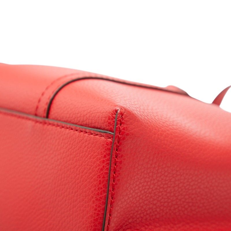 トリーバーチ ロゴ ハンドバッグ ショルダーバッグ 2WAY レッド レザー