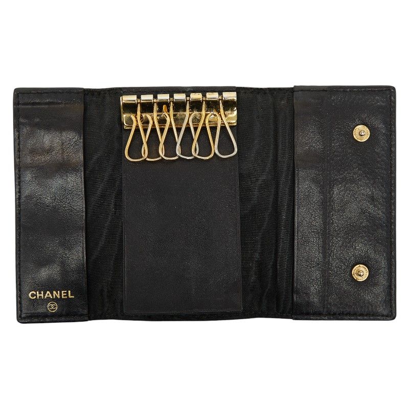 【未使用に近い】シャネル　ココマーク　キャビアスキン　ブラック　キーケース 楽天市場】【美品】 シャネル キーケース 6連 ココマーク キャビア