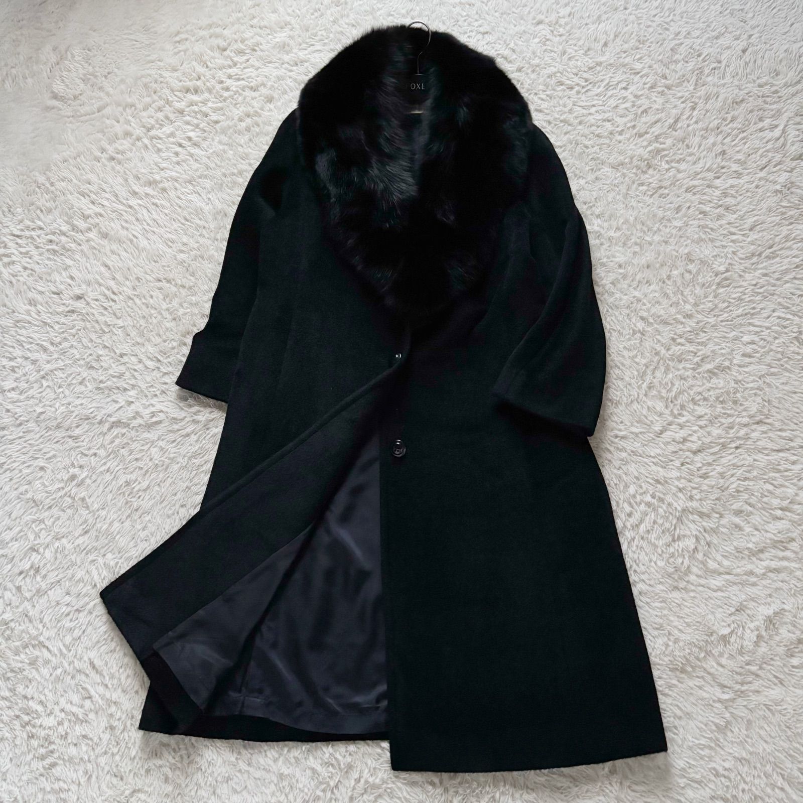 美品 jun ashida ジュンアシダ ロングコート 高級 フォックスファー