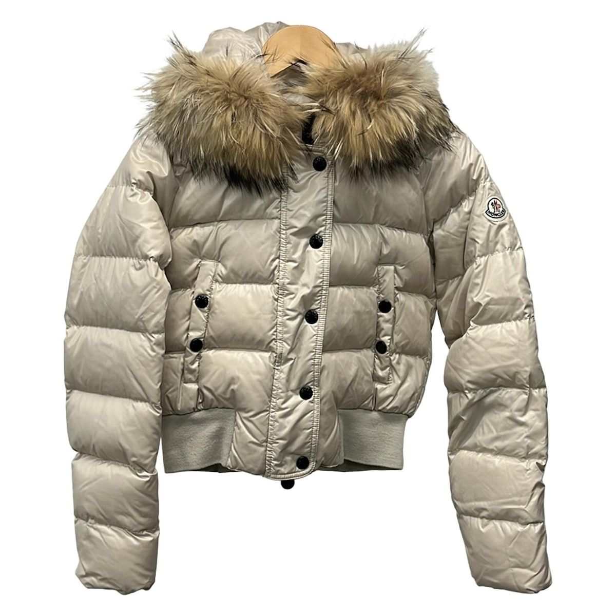 mare　MONCLER ベージュ ダウンジャケット　サイズ0ベルトあり MONCLER(モンクレール) ダウンジャケット サイズ0 XS レディース美品