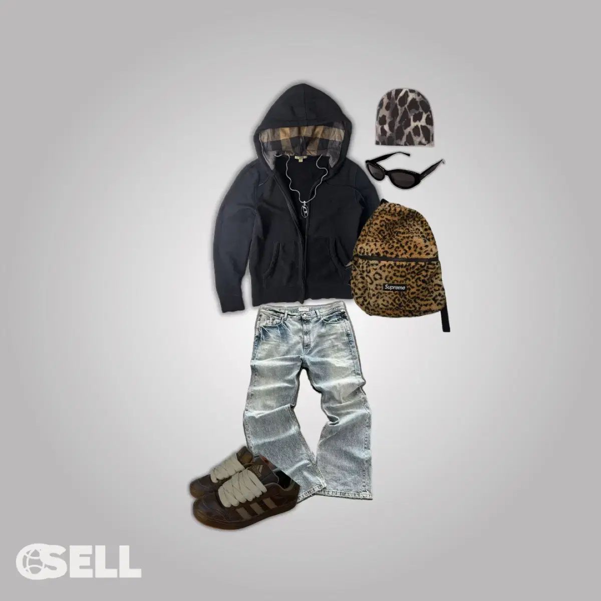 バーバリー チェック柄 フードジップアップ - メルカリ