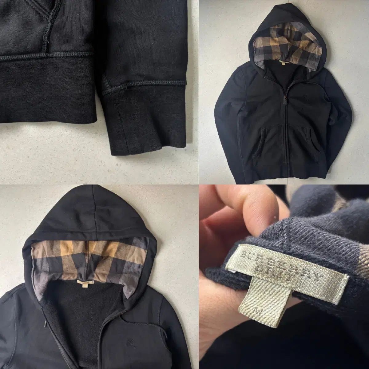 バーバリー チェック柄 フードジップアップ - メルカリ