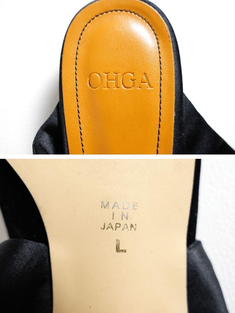 467y*美品 OHGA オーガ ベロアリボンミュール Lサイズ. - メルカリ
