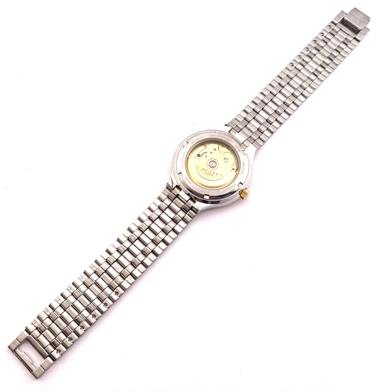 中古】ENICAR 2165-50-20 自動巻き腕時計 ホワイトダイヤル - メルカリ