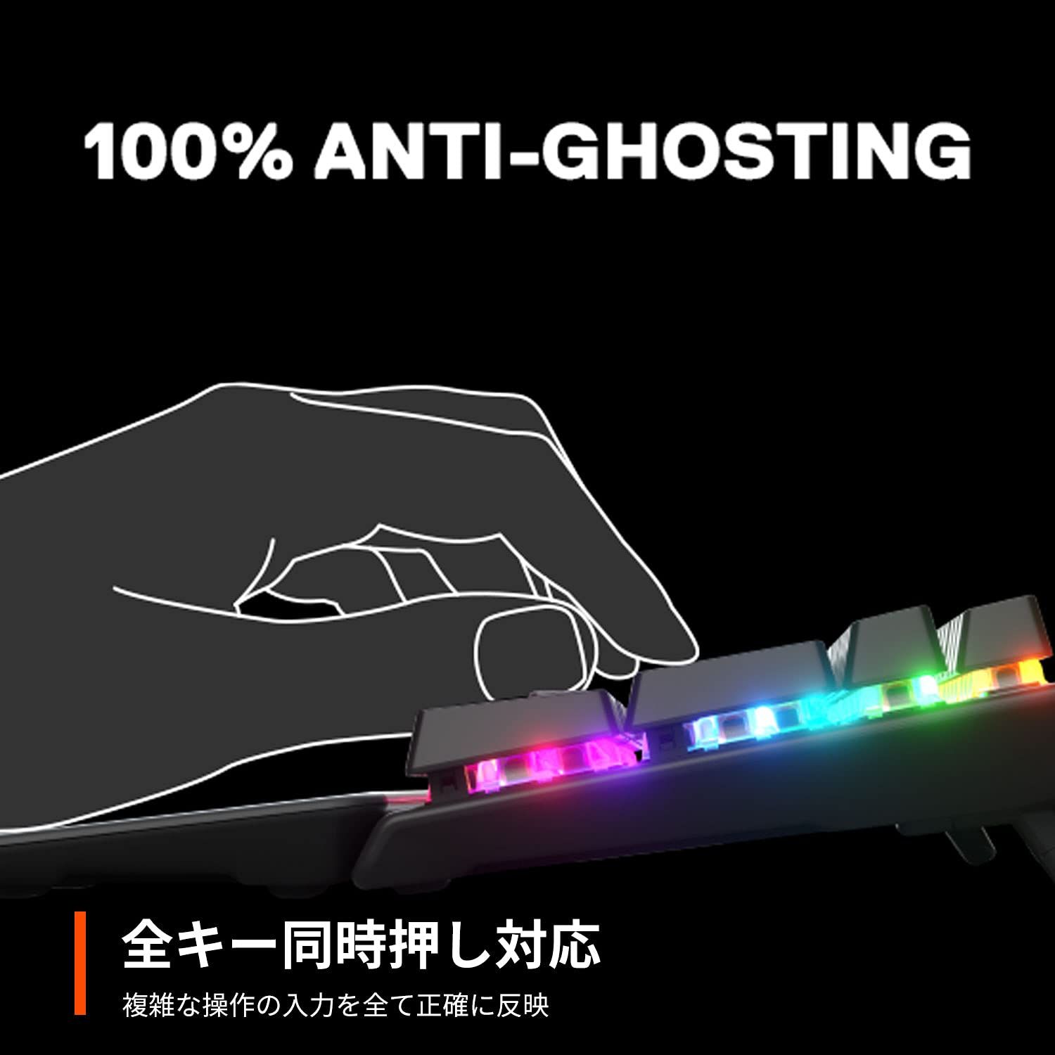 新品 SteelSeries ゲーミングキーボード 青軸 有線 日本語配列 有機EL