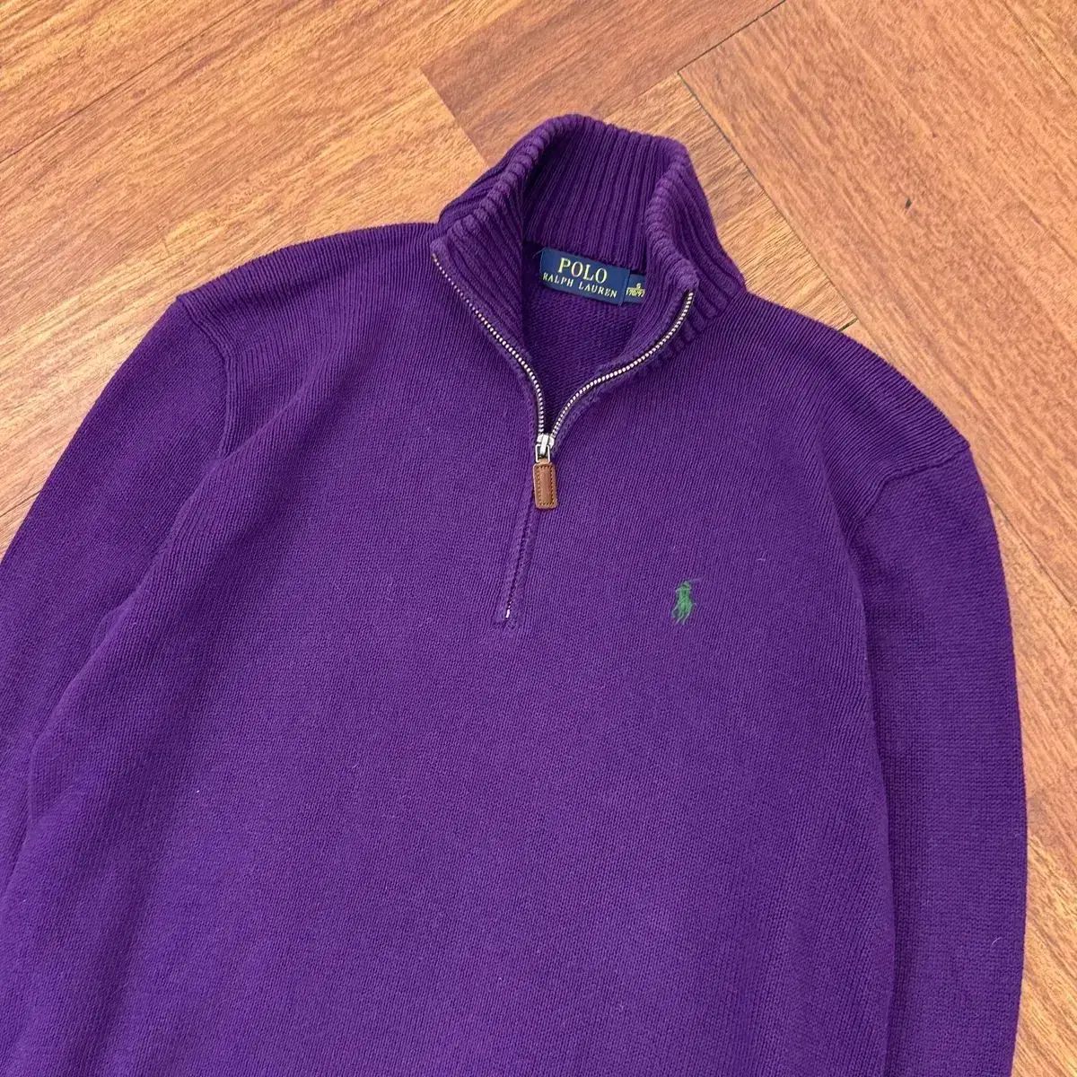S(95) ポロ ラルフローレン パープル ハーフジップ ニット - メルカリ