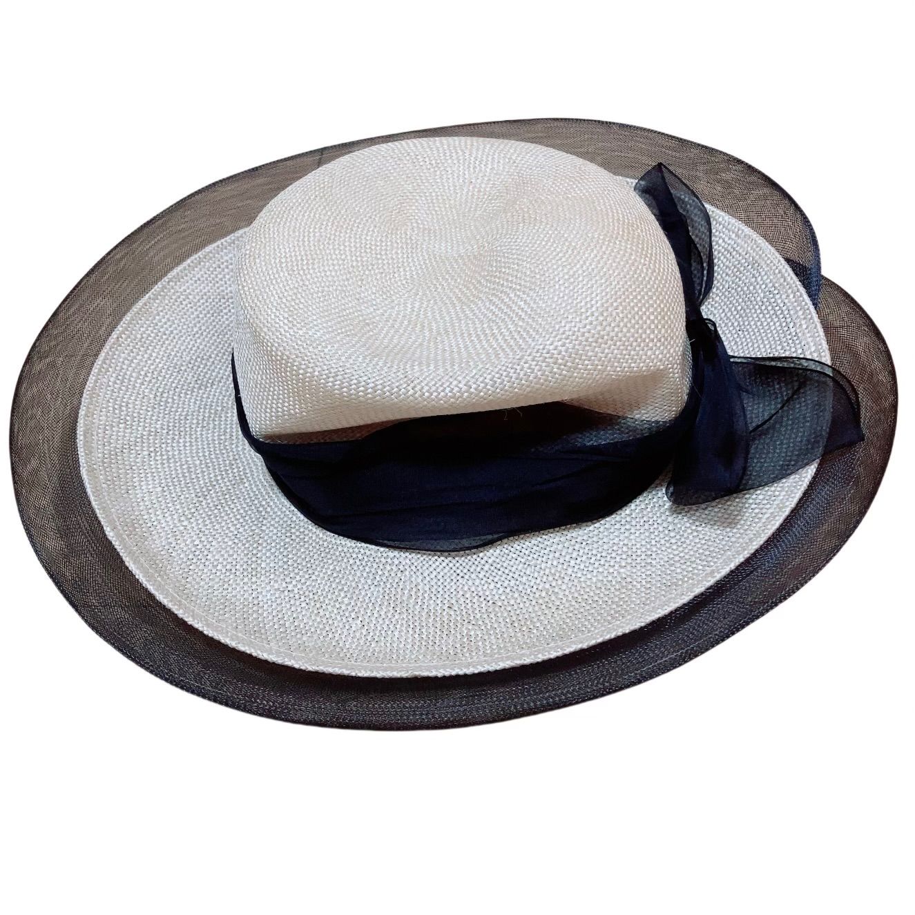 RE332 【美品】神戸maxim マキシン 麦わら帽子 ハット ベージュ