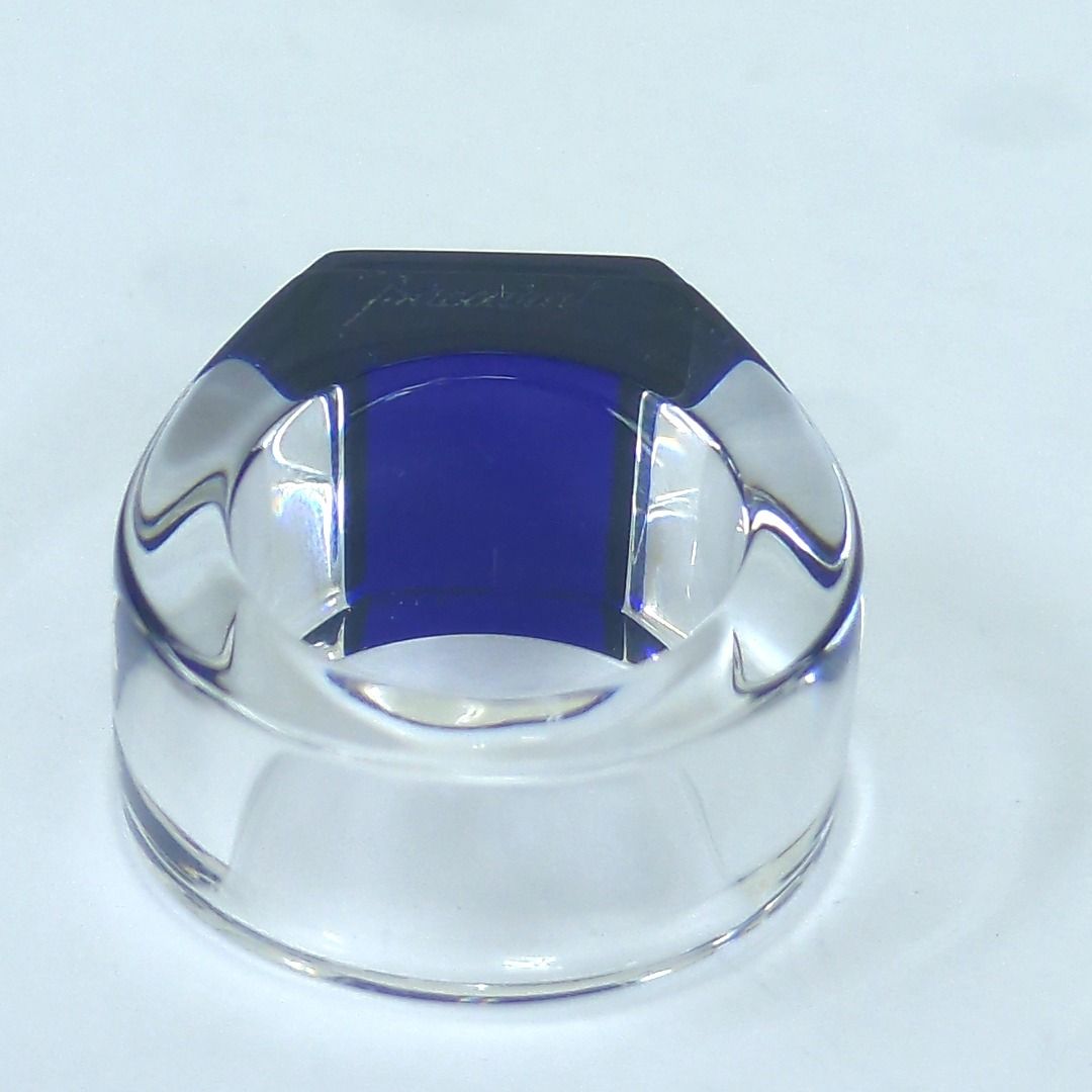 バカラ Baccarat 指輪 リング ネイビー ブルー クリスタル 約10号～11