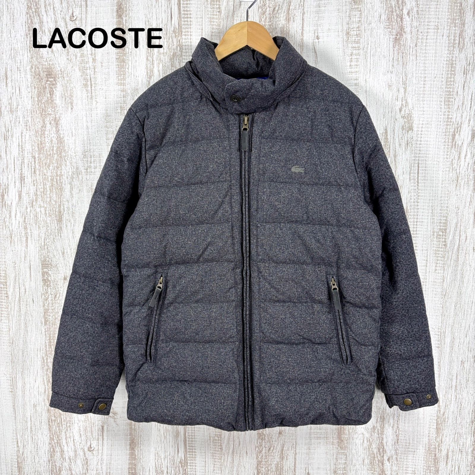 LACOSTE ラコステ ワンポイントワニ ロゴ刺繍 ハイネック ボリューム 