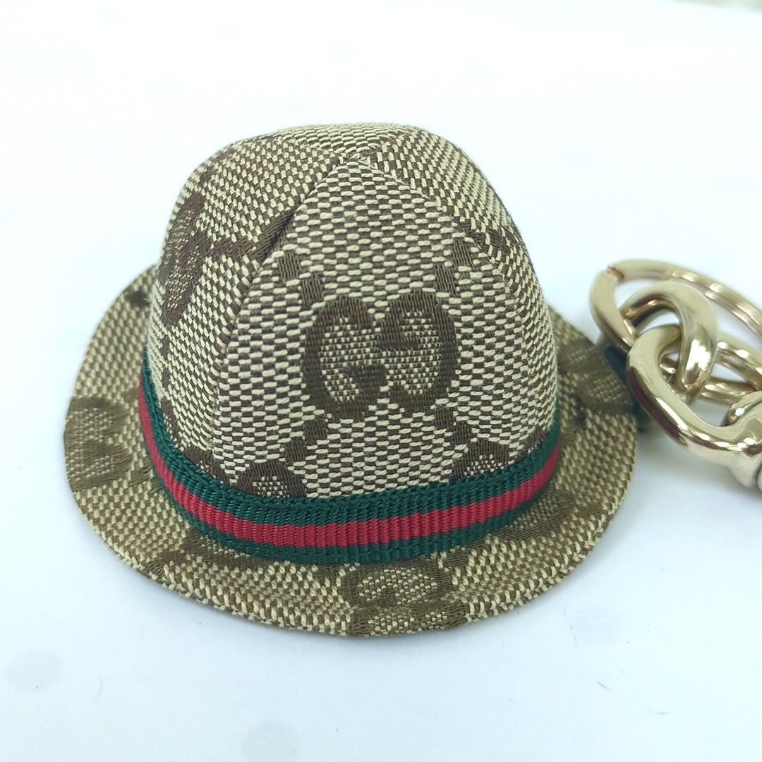 グッチ GGキャンバス シェリーライン バケット ハット キーホルダー