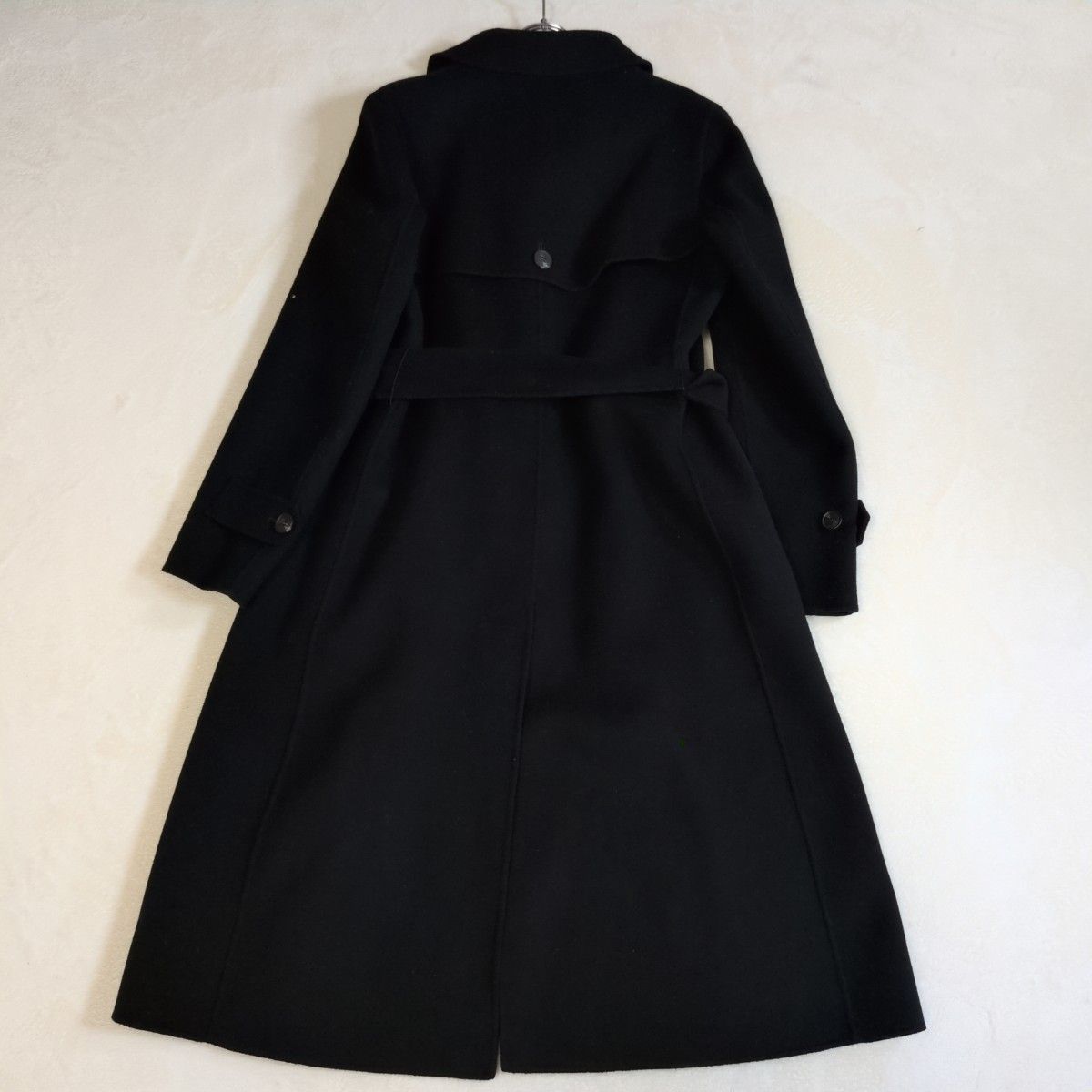 新品タグ付【マックスマーラ】40 ブラック黒　ベルテッドクチートアマーノコート 新品タグ付き‼️マックスマーラ プレシャス掲載 クチートアマーノ コート